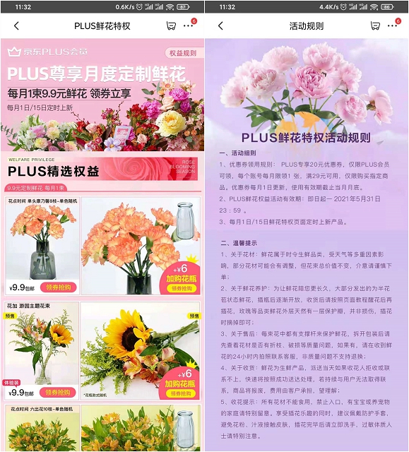 京东PLUS领鲜花特权,9.9元购买8枝康乃馨-第1张图片 京东PLUS领鲜花特权,9.9元购买8枝康乃馨-第1张图片